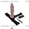 Arnes con dildo vibrador regulable